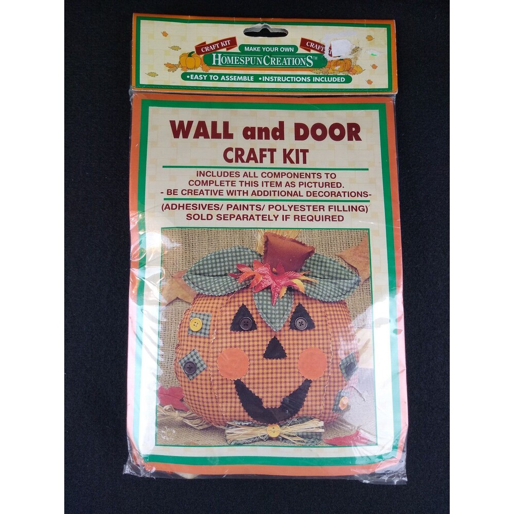 DanDee Craft Kit Homespun Creations Stuffed Pumpkin Fall Harvest Halloween DIY